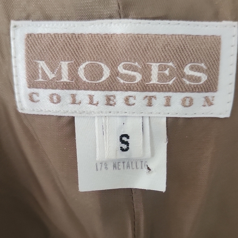 Vintage Moses Collection Metallic Linen Circle Vest S Art to Wear Whimsigoth Y2K - Picture 7 of 10